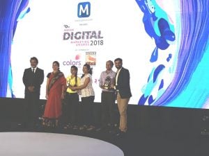 Team INFIDIGIT receiving the IDMA Award 2018