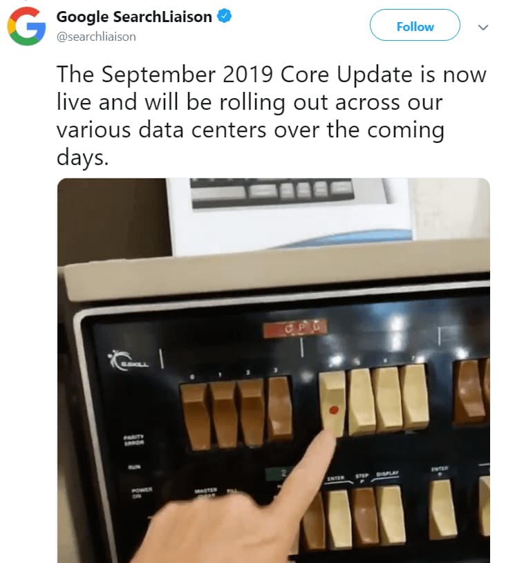 Google September Core Algorithm