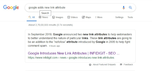 Paragraph Featured Snippets