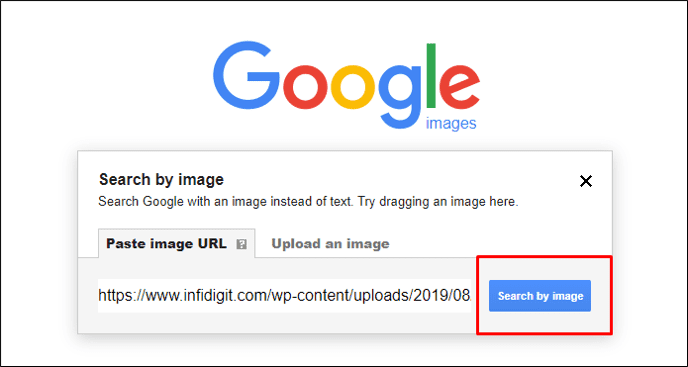 Click on Search by Image