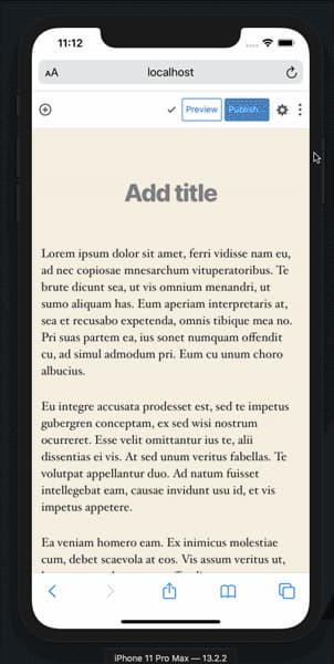 Wordpress Mobile Toolbar Action