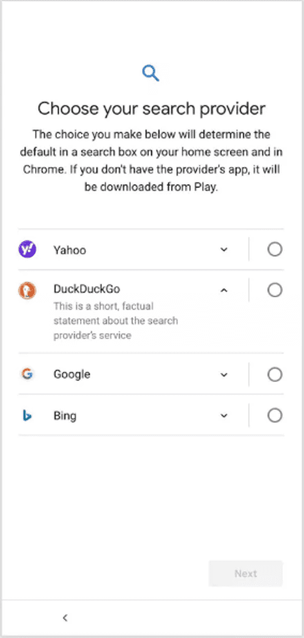 Choose your search provider Choose your search provider