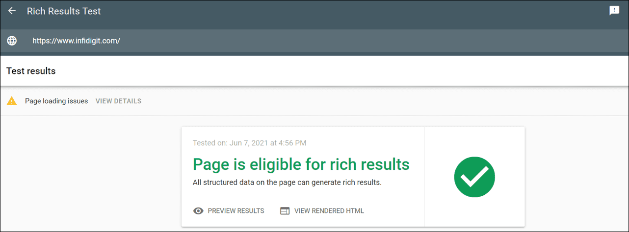 Rich Result Test