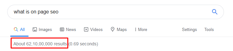 Results of what is on page seo
