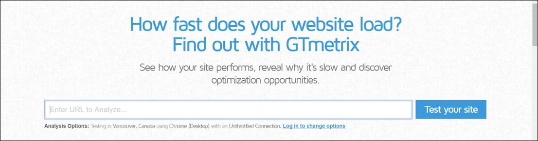 How to test and optimize your website speed using GTmetrix