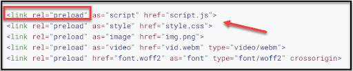 Link rel preload function