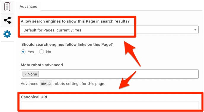 HTML snippet for Robots tag & Canonical tag