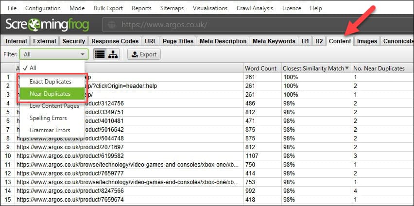 Pages with Duplicate or Thin Content