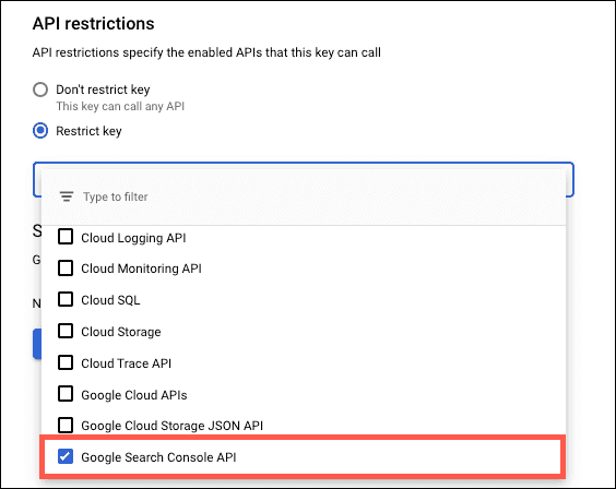 API Restrictions