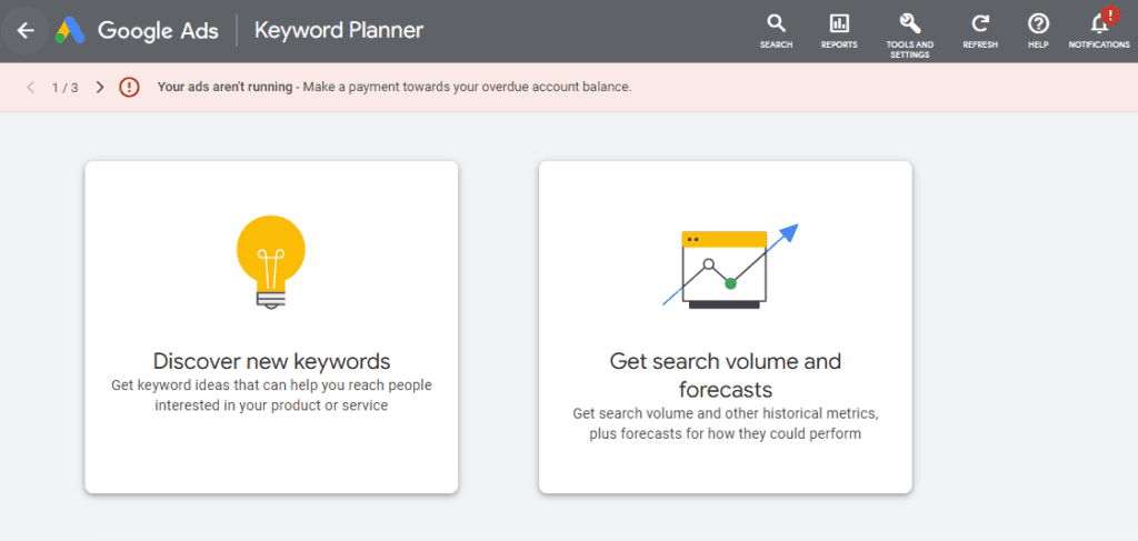 google keyword plannerr