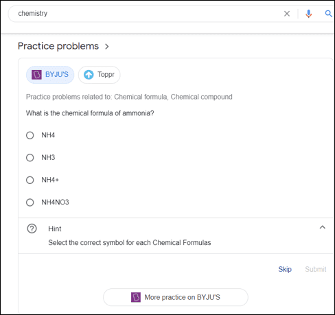 Practice Problems Questions