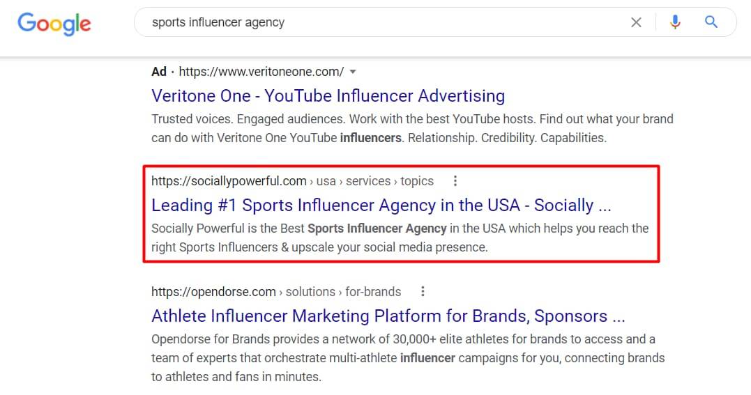 Sports Influencer agency 