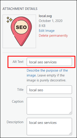How to add Alt Text on WordPress