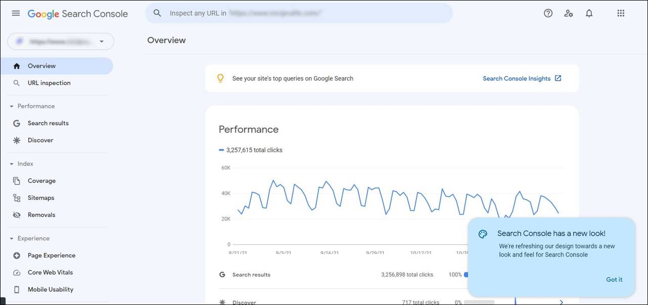 Search Console New Look