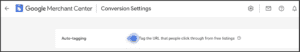 Enable auto-tagging in Merchant Center