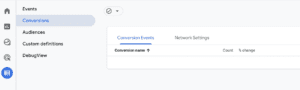 Conversions section in GA4