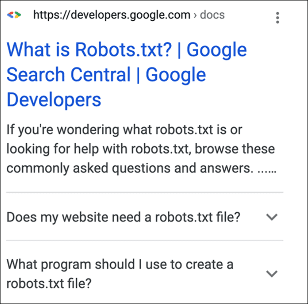 robots txt