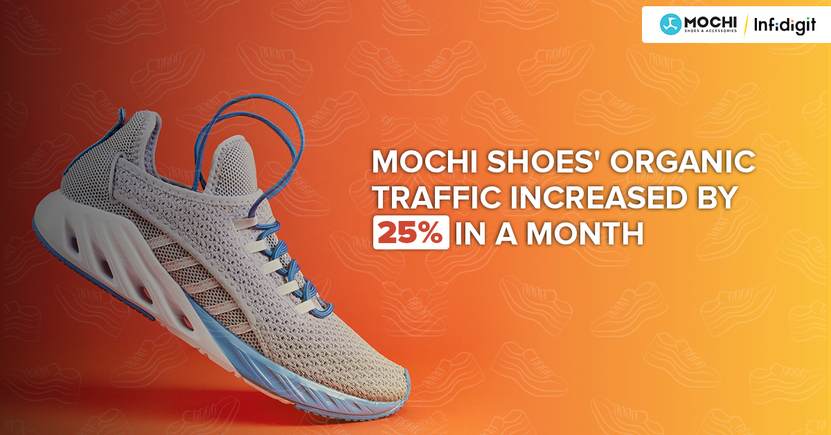 How fixing Content Crawlability issues for Mochi Shoes increased their  organic traffic by 25% in a month - Infidigit