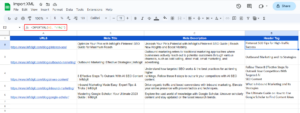 IMPORTXML h1 formula
