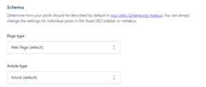 schema feature in yoast seo