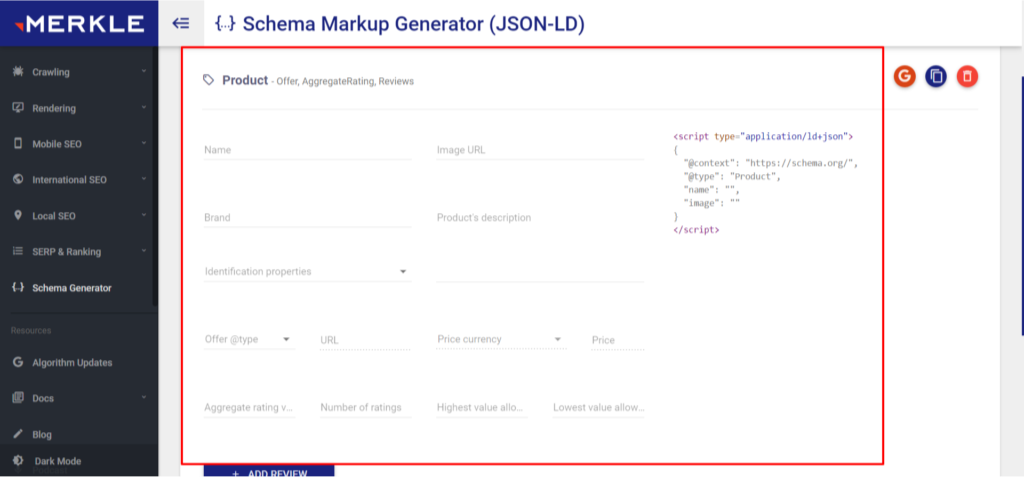 Implementing product schema